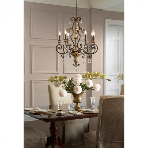 Quoizel 6 Light Marquette Chandelier Model: MQ5006HL
