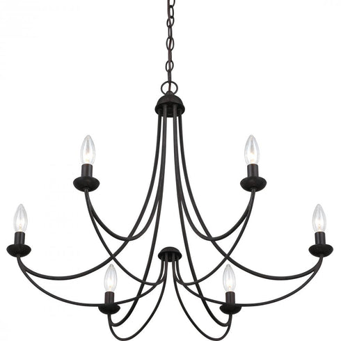 Quoizel 6 Light Mirren Chandelier Model: MRN5006IB