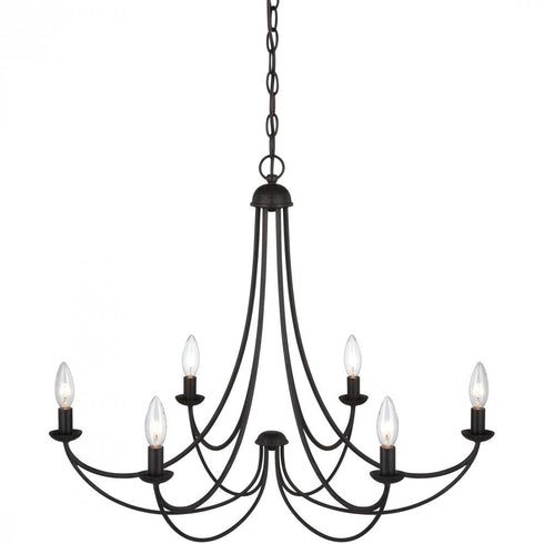 Quoizel 6 Light Mirren Chandelier Model: MRN5006IB