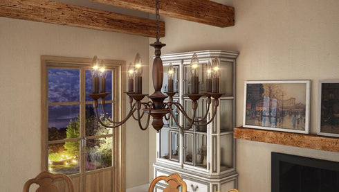 Quoizel 8 Light Holbrook Chandelier Model: HK5008TC