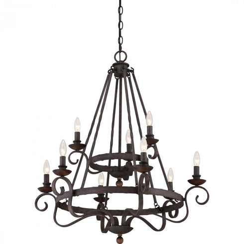 Quoizel 9 Light Noble Chandelier Model: NBE5009RK