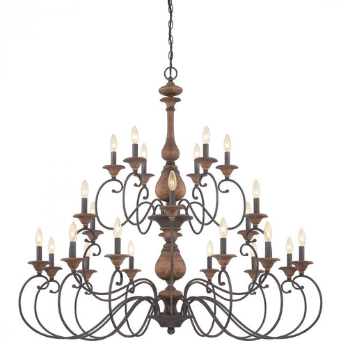 Quoizel 24 Light Auburn Chandelier Model: ABN5024RK