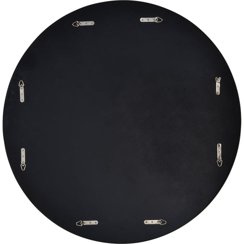 Renwil Aver Round Mirror With A Black Veneer Frame Model: MT2255