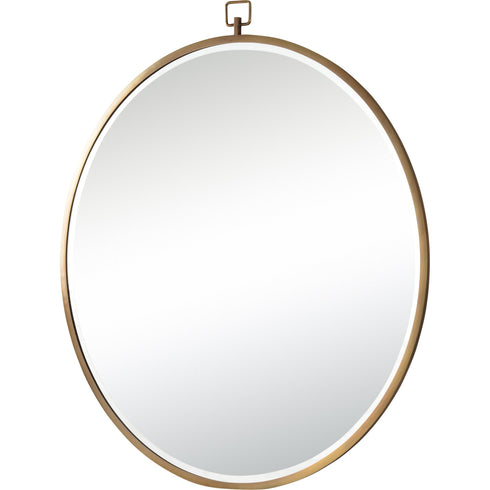 Renwil Azam Round Bevelled Mirror With A Bronze Model: MT2356