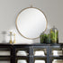 Renwil Azam Round Bevelled Mirror With A Bronze Model: MT2356