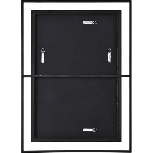 Renwil Gray Rectangle Mirror With A Blackantique Model: MT2244