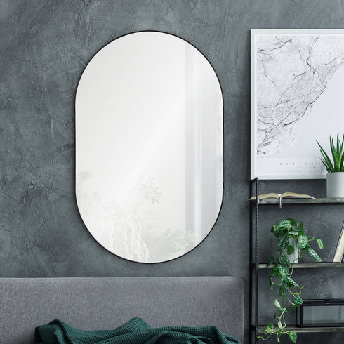 Renwil Webster Oval Mirror With A Black Frame Model: MT2394