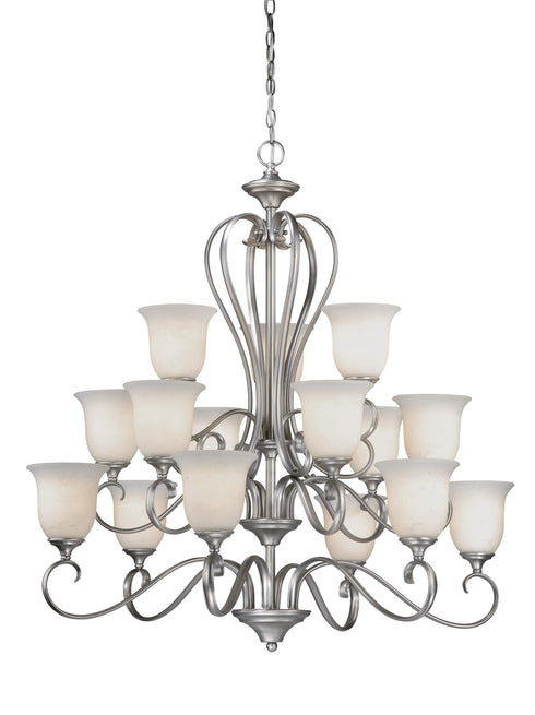 RV-CHU015AP Vaxcel Riviera 15L Chandelier Antique Pewter