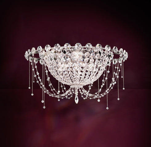 Schonbek Chrysalita 5 Light Crystal Close to Ceiling Light