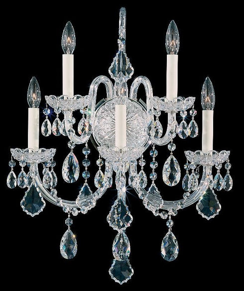 Schonbek Olde World 5 Light Crystal Wall Sconce