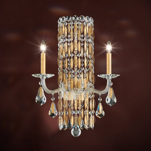 Schonbek Sarella 2 Light Crystal Wall Sconce