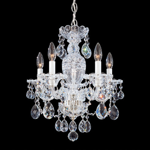 Schonbek Sterling 5 Light Crystal Chandelier