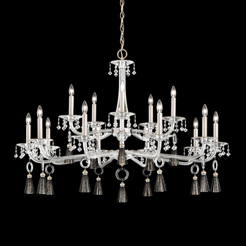 Schonbek Tassau 15 Light 110v Chandelier In White With Model: GT1025N-36A