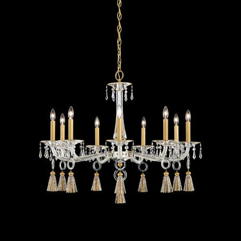 Schonbek Tassau 9 Light 110v Chandelier In White With Model: GT1009N-36A