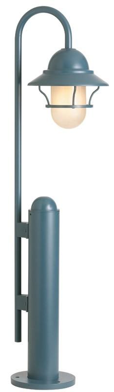 Snoc Aluminum Bollard With Frosted Glass Globe Model: LH0870 LH (0870)