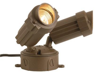 Snoc Cast Aluminum Dual Head Accent Light (closed And Gasketed) With Visors And Junction Box Model:2516 LC