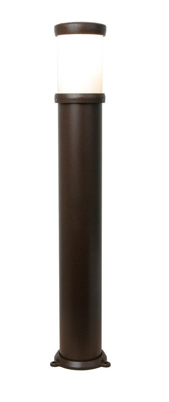 Snoc Cast Aluminum Led Bollard With Opal Acrylic Globe Model: LH0874 LH LD8 (0874)