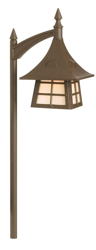 Snoc Cast Aluminum Path Light With Pearl Acrylic Panels Model:0225 LV