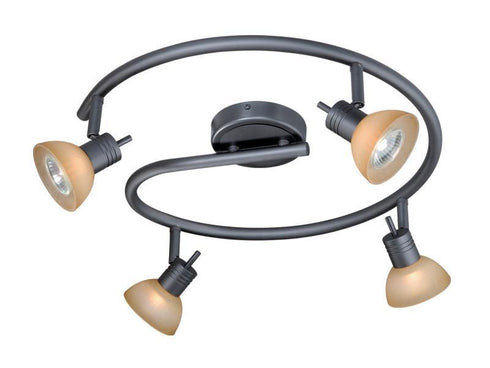 SP53518DB Vaxcel 4L Spiral Rod Spot Light Dark Bronze