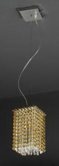 Spectrum Collection Clear & Topaz Yellow Crystal Square Pendant
