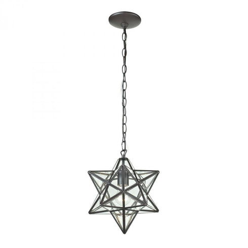 Elk (Sterling) 145-001 Star 1 Light Pendant In Clear Glass
