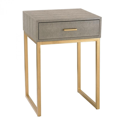 Elk (Sterling) 180-010 Shagreen Side Table In Grey