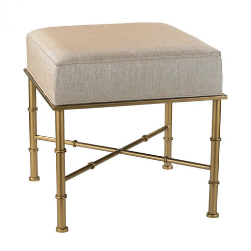 Elk (Sterling) 180-014 Gold Cane Bench In Cream Metallic Linen