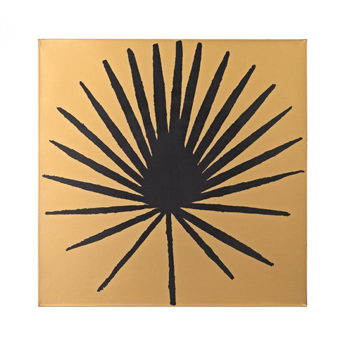 Elk (Sterling) 351-10169 Palm Frond On Metallic Gold Wood