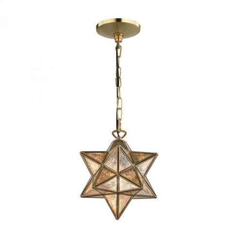 Elk (Sterling) Moravian Star Pendant Gold Model: 1145-008