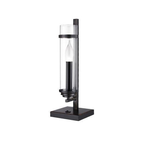 T341-1-193 Dark Bronze Candle Style Table Lamp