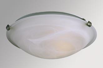 Three Light Alabaster Glass Flushmount