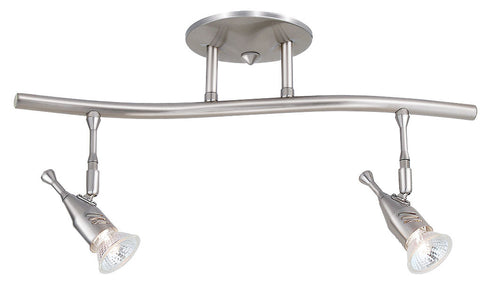 TK16-2-SCH 2-Light Satin Chrome Wave Ceiling Track Light
