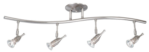 TK16-4-SCH 4-Light Satin Chrome Wave Ceiling Track Light