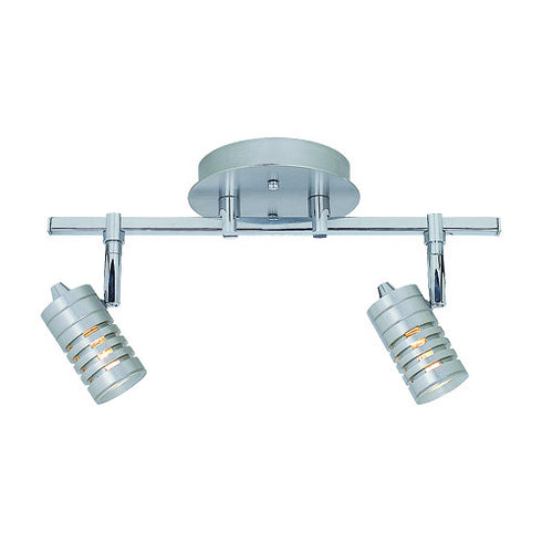 TK167-2-167 2-Light Ceiling Track Fixture with Ribbed Heads