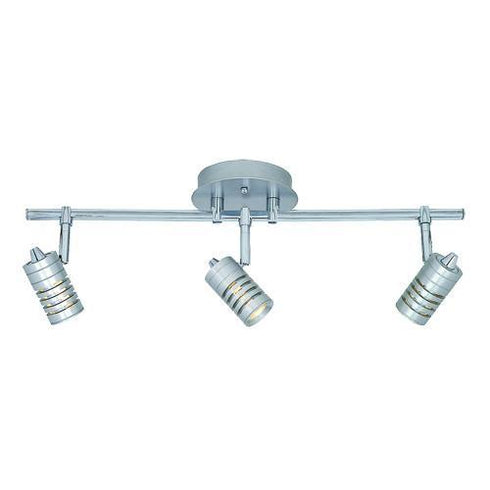 TK167-3-167 3-Light Ceiling Track Fixture with Ribbed Heads