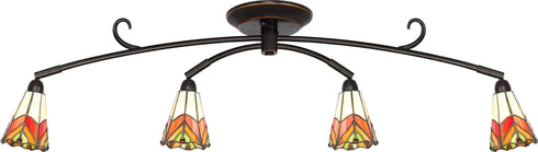TK263-4-193 Fredericton Collection Tiffany 4-Light Ceiling Track Fixture