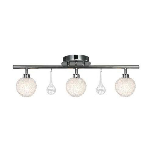 TK312-3-CM 3-Light Ceiling Track with Crystal Drops