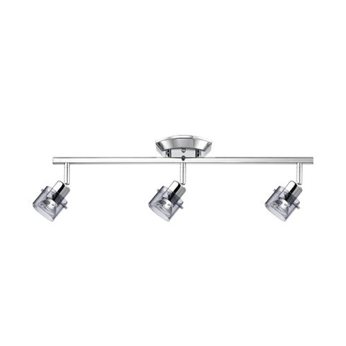 TK316-3-CM 3-Light Ceiling Track Fixture with Smoked Glass Shades