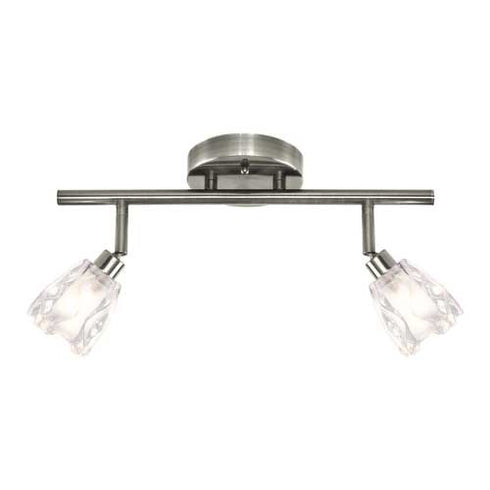 TK317-2-SCH 2-Light Ceiling Track with Water Glass Shades