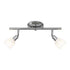 TK318-2-CM 2-Light Chrome Ceiling Track with Glass Shades