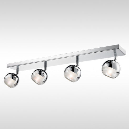TK340-4-CM 4-Light Contemporary Chrome Ceiling Track