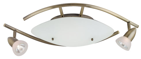 TK44-12-AB 2-Light Antique Brass Ceiling Track Fixture