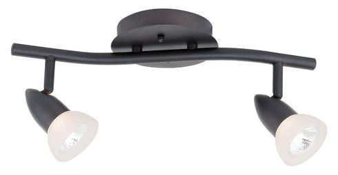 TK44-2-117 2-Light Dark Chocolate Ceiling Track Wave Fixture