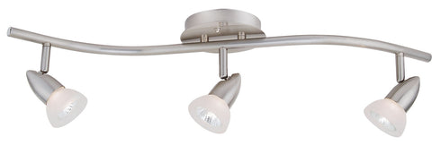 TK44-3-SCH 3-Light Satin Chrome Ceiling Track Wave Fixture