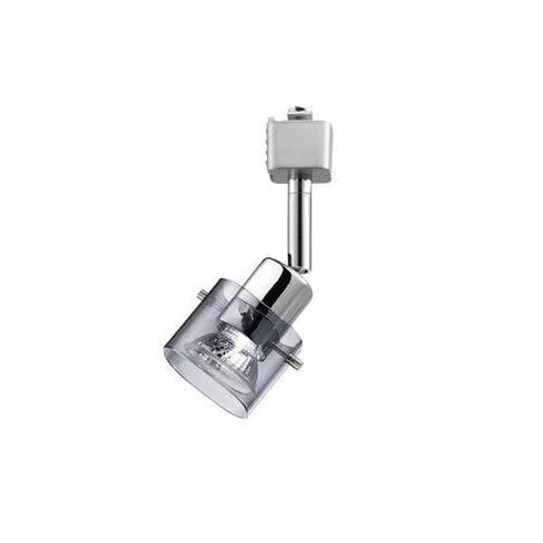 TR316-CM Chrome Track Head with Smoked Glass Shade