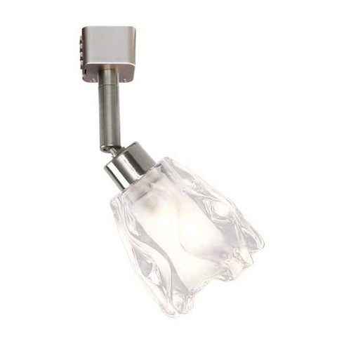 TR317-SCH Satin Chrome Track Head with Water Glass Shade