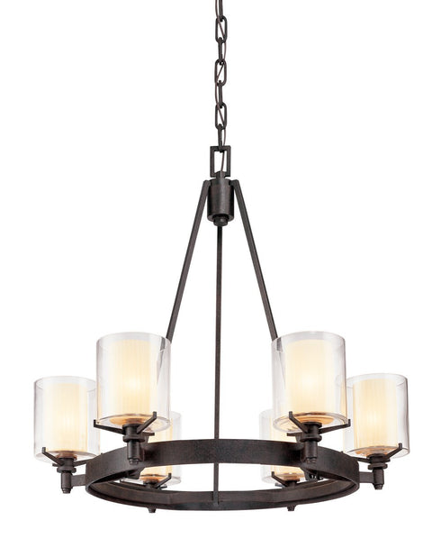 Troy Arcadia 6 Light Chandelier Model: F1716-TRN