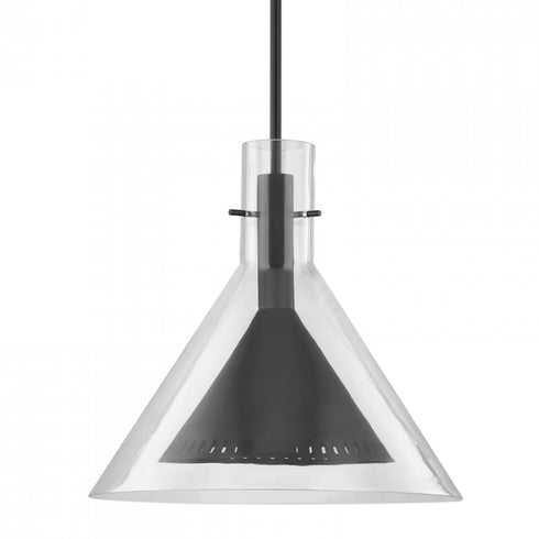 Troy Atticus 1 Light Pendant Model: F7666-SBK