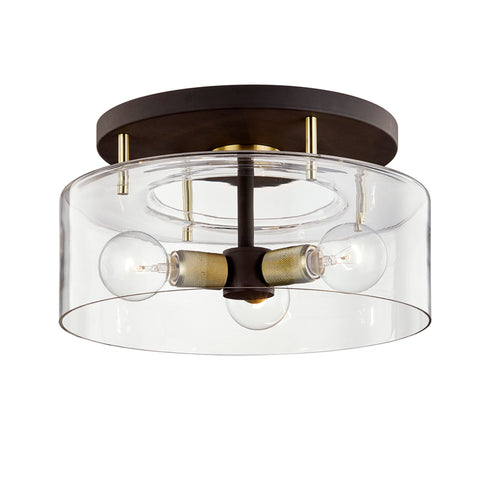 Troy Bergamot Station 3 Light Semi Flush Model: C7542-BRZ/BBA