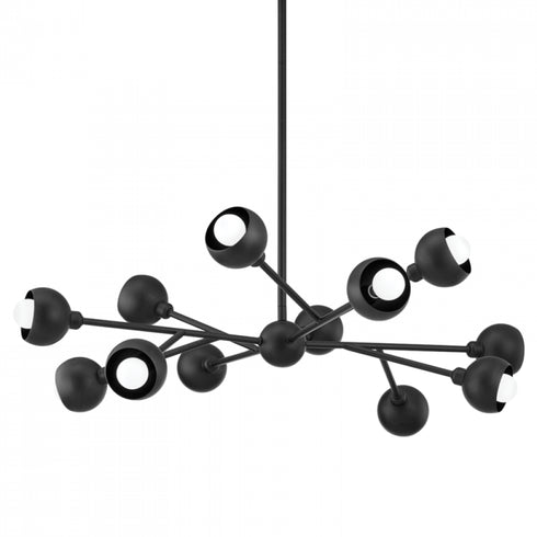 Troy Colt 12 Light Chandelier Model: F7412-SBK